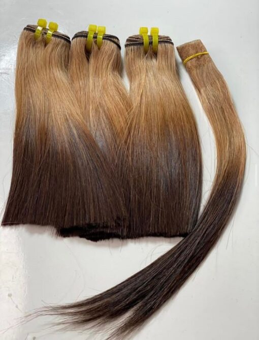 10" Gucci Bone Straight (blonde brown) 2x6 closure