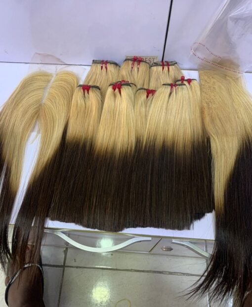 10″ SDD Bone straight( blonde brown) 200g 2×6