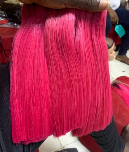 10" Gucci Bone Straight(pink) 200g 2x6 closure - Image 2