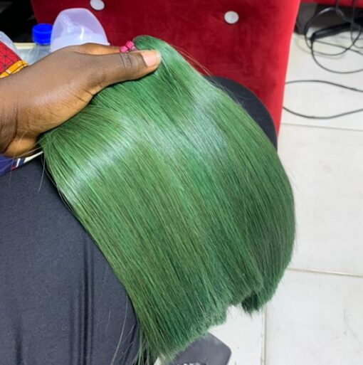 10" Gucci Bone Straight(green)200g 2x6 closure