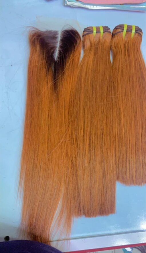 18" Donor Bone Straight( brown) 200g 2x6 closure