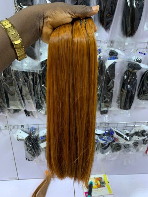 14" SDD Bone Straight ( Brown) 200g / 2 x 6 Closure