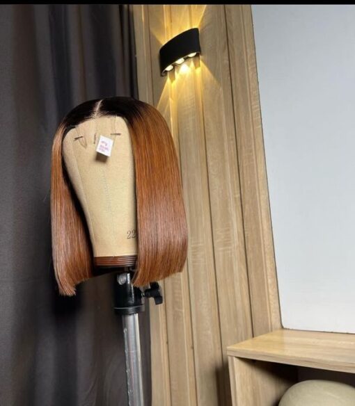 10" SDD Gucci Bone Straight Wig 2x6 Closure (Chestnut Brown Dark Rooted)