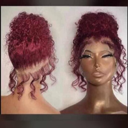 16" 360 Lace Water Wave Curly Wig