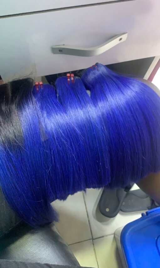 10" Gucci Bone Straight(blue) 2x6 closure