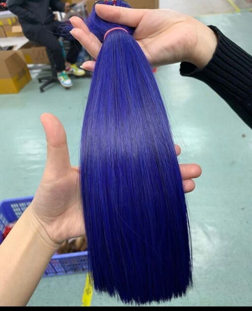 10″ Gucci Bone Straight (blue) 2x6 closure