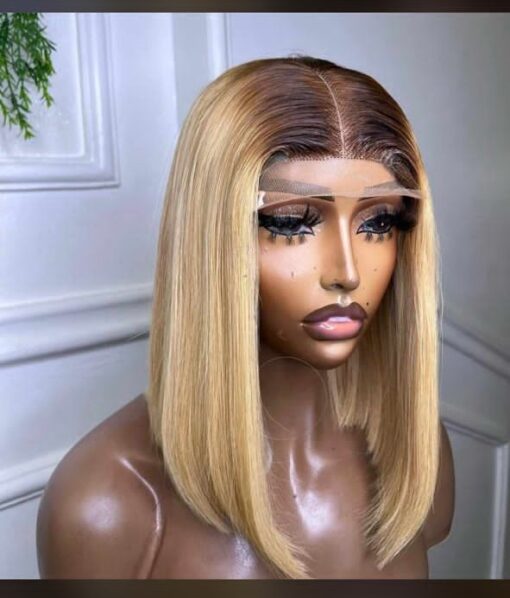 10" Gucci Bone Straight Wig (blonde) 2x6 closure