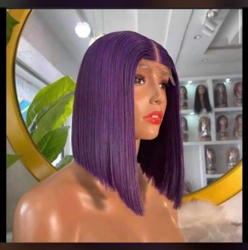 10" Gucci Bone Straight wig (purple)120g 2x6 closure