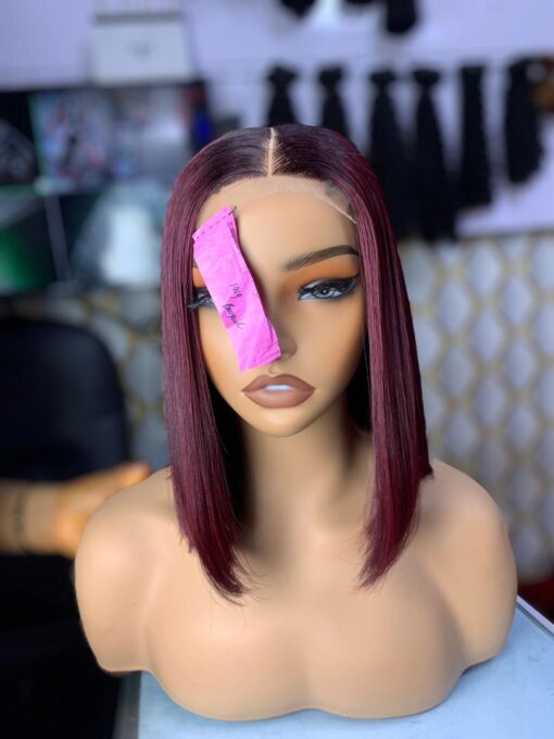 12" Burgundy Bone Straight (Dark Root)200g & 2x6